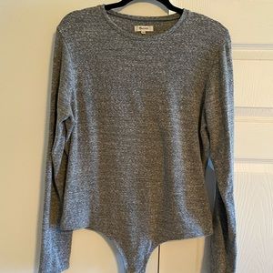 Gray sweater body suit